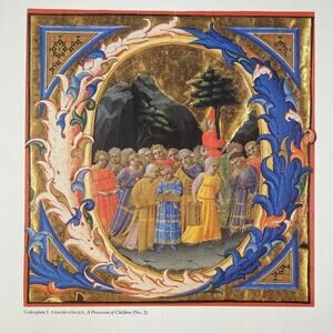 Zanobi Strozzi, Procession of Children, Print, Colorplate, Art, ~ 240623-WH 595